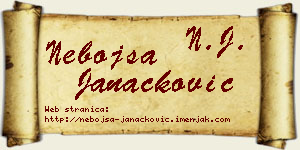 Nebojša Janaćković vizit kartica